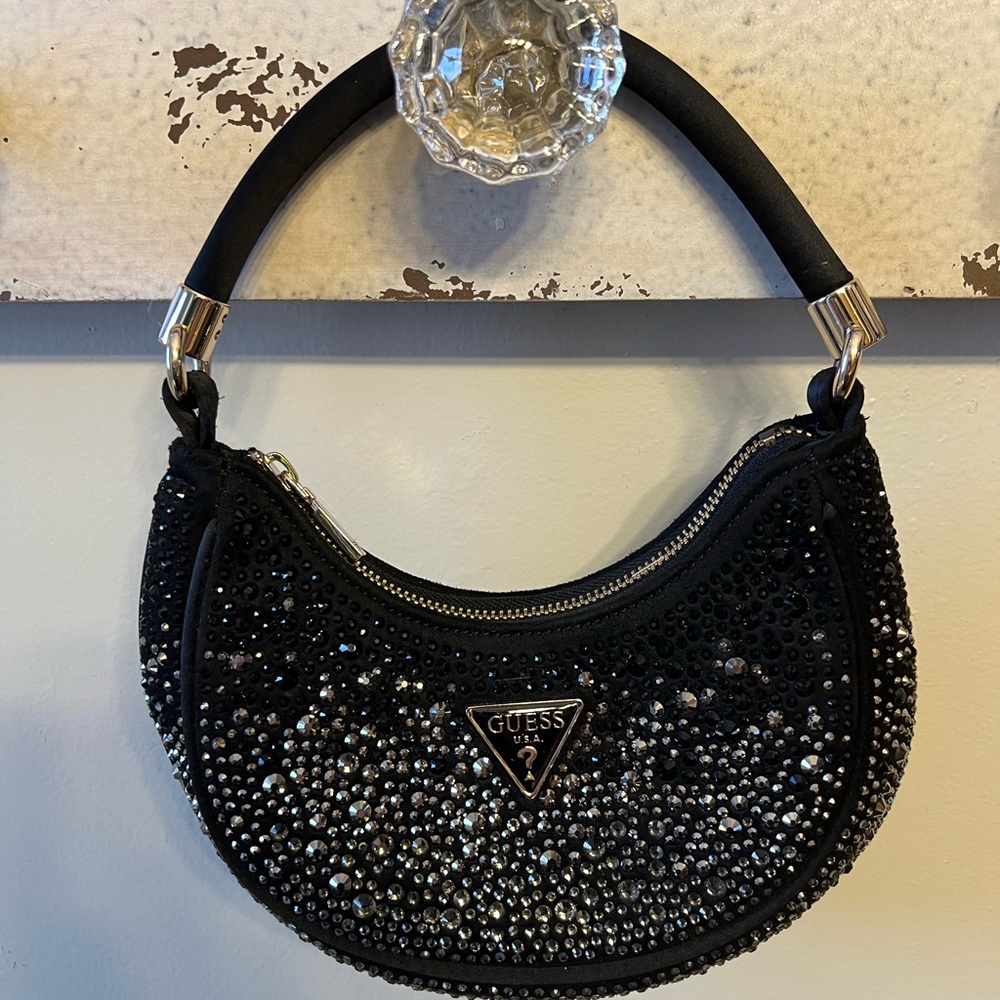GUESS Zalina Rhinestone Small Hobo Bag